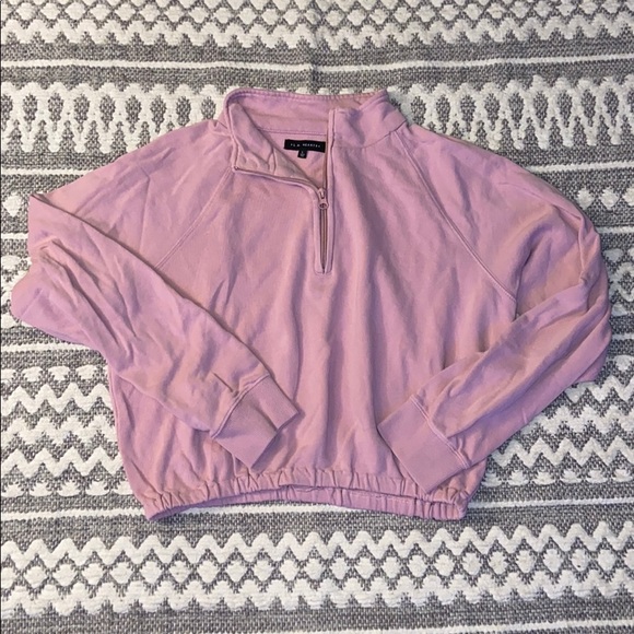 pink cropped sweatshirt - Picture 1 of 2